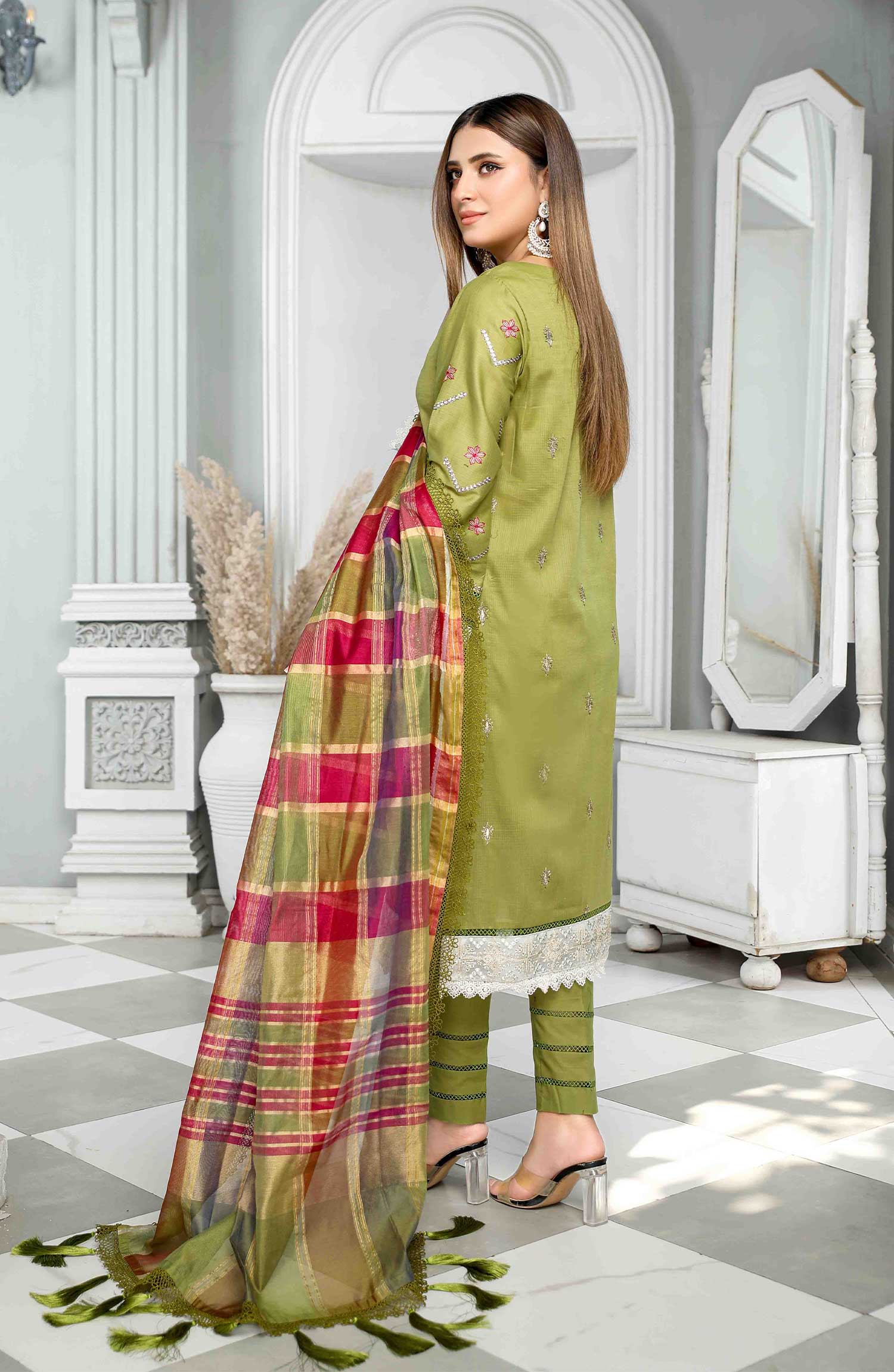 IRIS Luxury Embroidered Lawn by Kumash portia fabrics