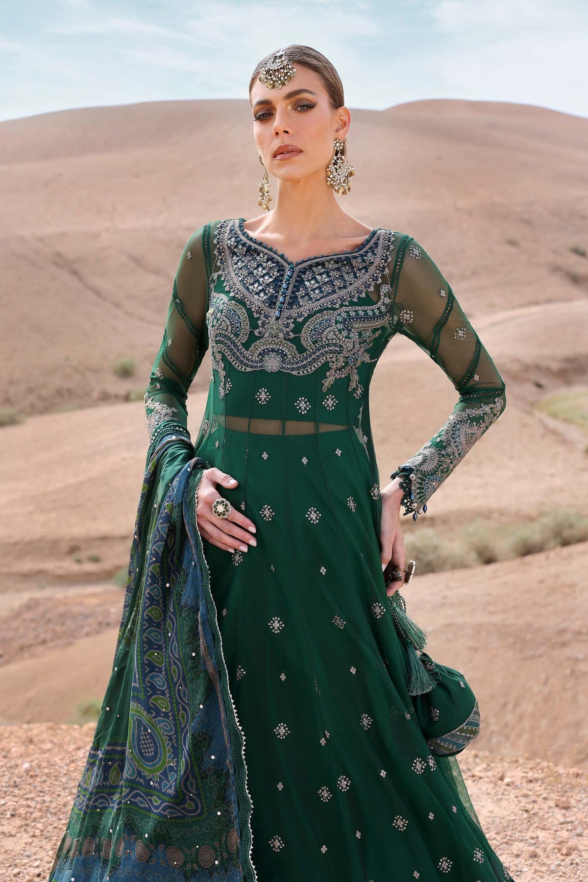 Mehro Maah By Addee Embroidered Lawn Suit Unstitched 3 Piece AD24M USA-1057 - Summer Collection