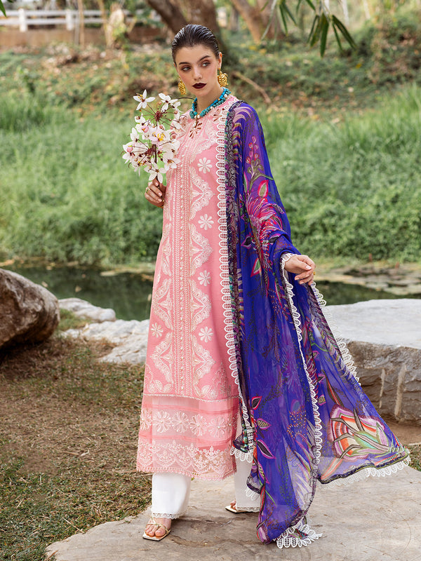 Orchid | Dahlia Embroidered Lawn | Roheenaz
