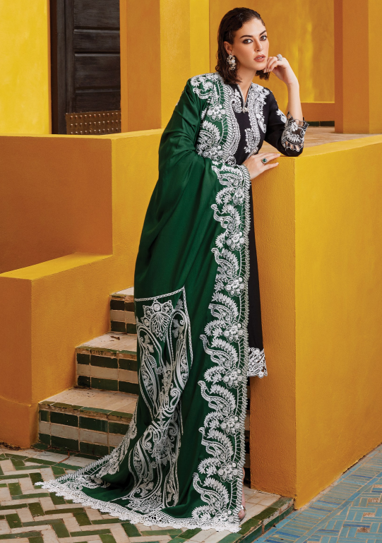Imane | Moroccan Dream - Unstitched Sateen Shawl Collection by Mushq