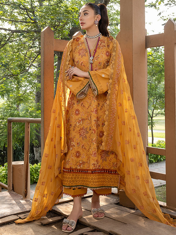 AMBER | Ghuncha - Embroidered Unstitched Karandi '23 | IZEL