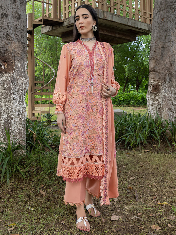 SPINEL | Ghuncha - Embroidered Unstitched Karandi '23 | IZEL