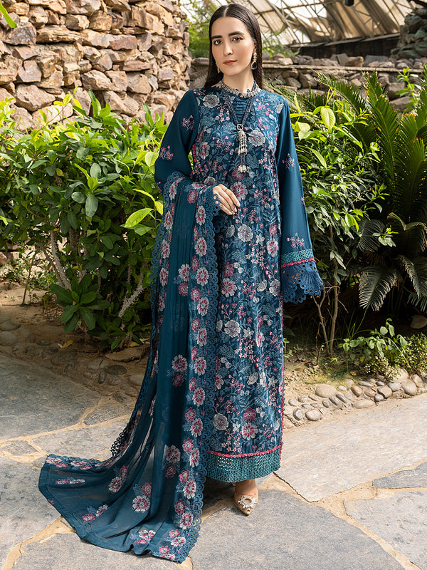 SAPPHIRE | Ghuncha - Embroidered Unstitched Karandi '23 | IZEL