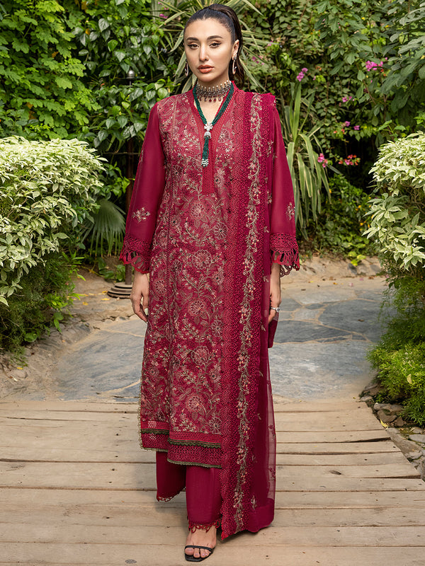 SIAM | Ghuncha - Embroidered Unstitched Karandi '23 | IZEL