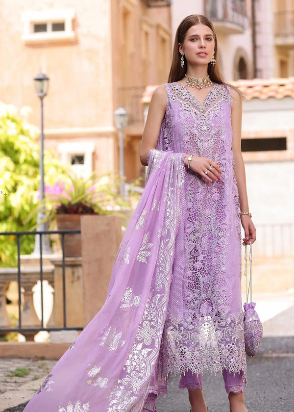 NURA - D6 | Chiffon Handwork Schiffli Laser Kari Collection '23 | Noor By Saadia Asad