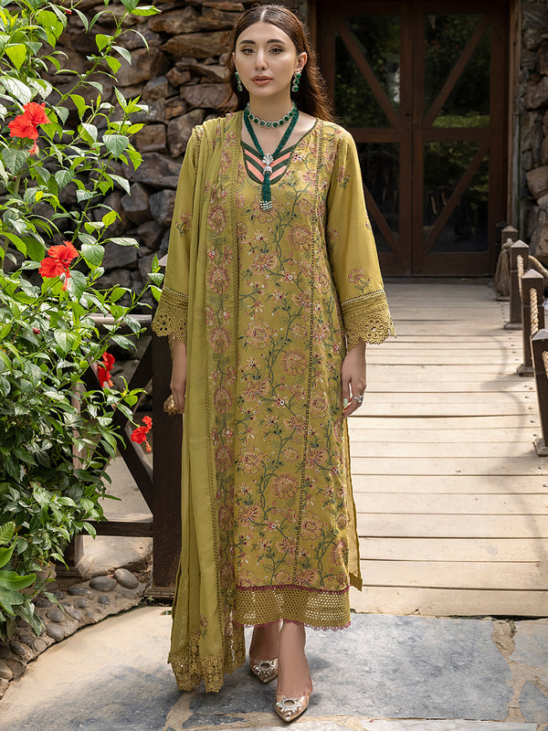PERIDOT | Ghuncha - Embroidered Unstitched Karandi '23 | IZEL