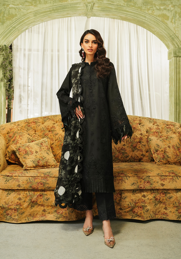 ZQT 005 MIDNIGHT | Tresor Luxury Lawn'24 | Zarqash
