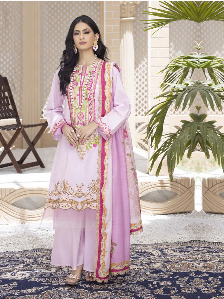  - JAMEELA - 3 PIECE EMBROIDERED UNSTITCHED LAWN - portia fabrics