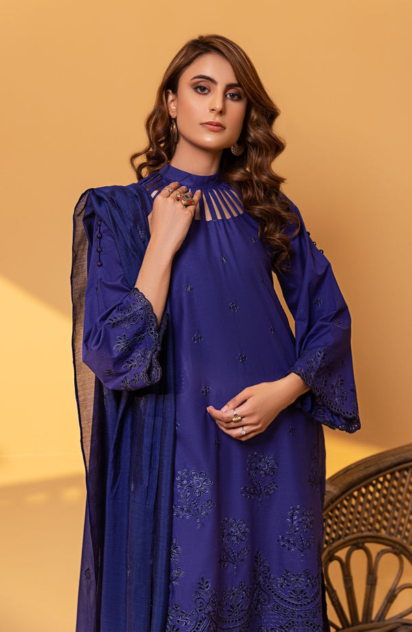 BLUE WAVE | Luxury Embroidered Lawn by Kumash