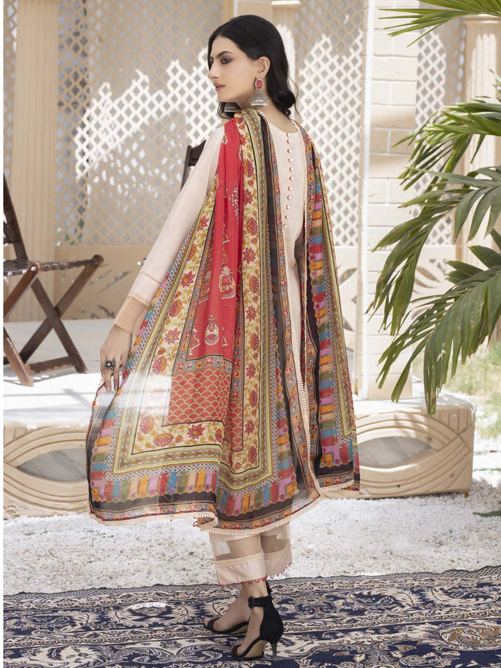  - MEHR UN NISSA - 3 PIECE EMBROIDERED UNSTITCHED LAWN - portia fabrics