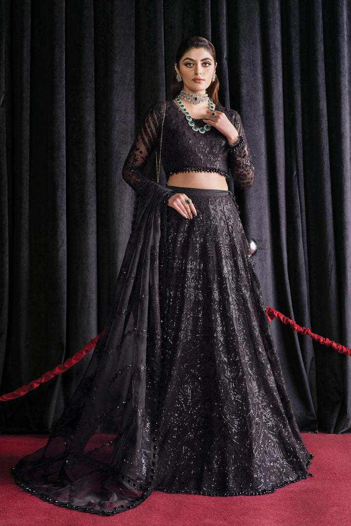 - Starlet Luxury Unstitched'23 / Black Swan - portia fabrics