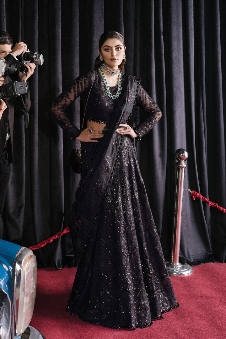  - Starlet Luxury Unstitched'23 / Black Swan - portia fabrics