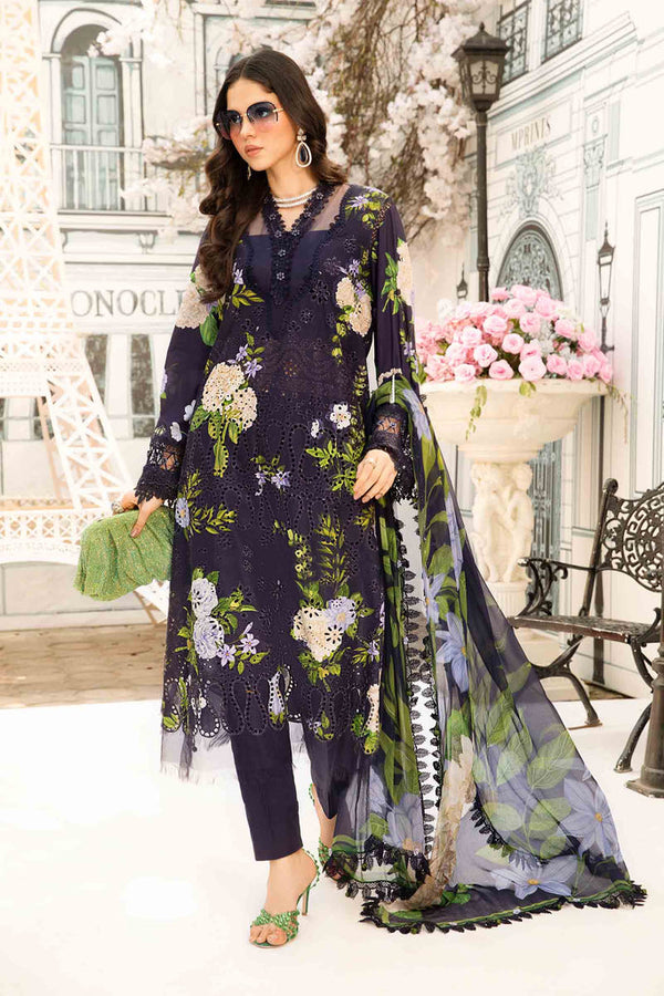MPT-2602-B I Piece Unstitched Embroidered Lawn Suit I Maria B