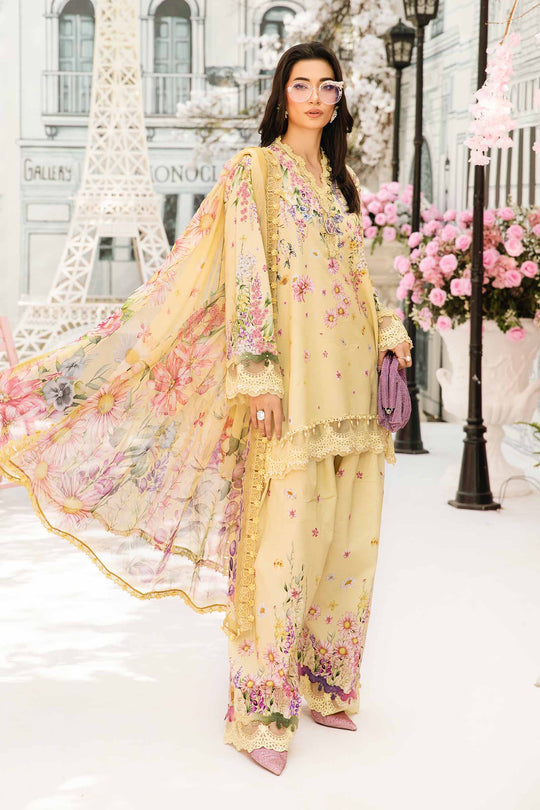 MPT-2603-A I Piece Unstitched Embroidered Lawn Suit I Maria B