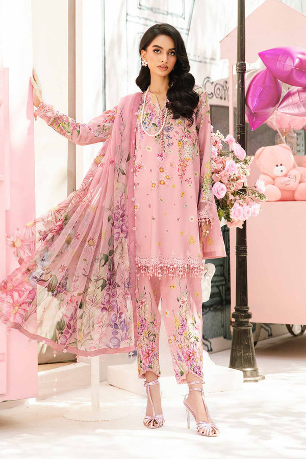 MPT-2603-B I Piece Unstitched Embroidered Lawn Suit I Maria B
