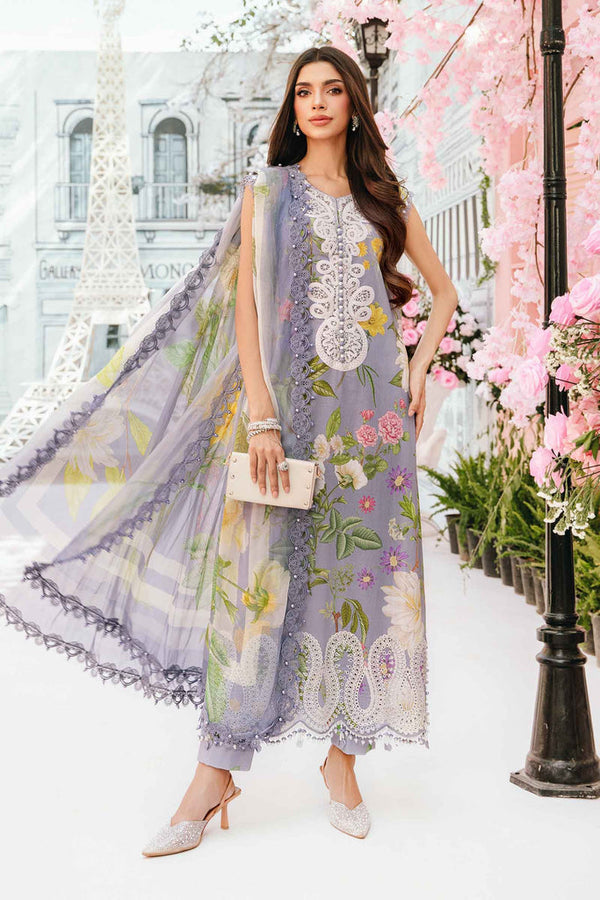 MPT-2604-A I Piece Unstitched Embroidered Lawn Suit I Maria B