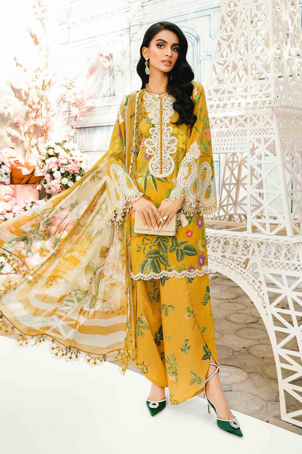 MPT-2604-B I Piece Unstitched Embroidered Lawn Suit I Maria B