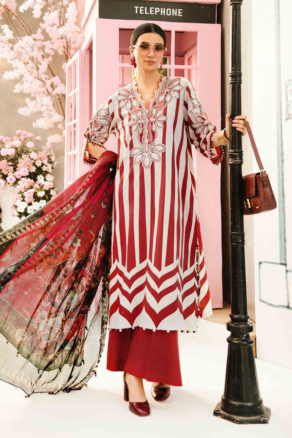 MPT-2609-A I Piece Unstitched Embroidered Lawn Suit I Maria B
