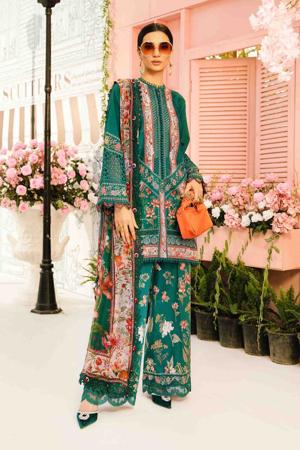 MPT-2610-A I Piece Unstitched Embroidered Lawn Suit I Maria B