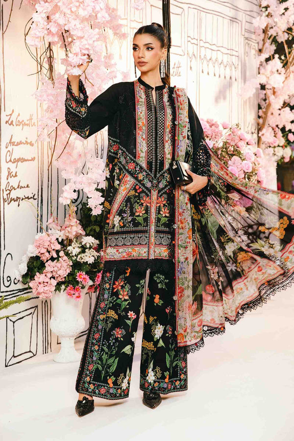 MPT-2610-B I Piece Unstitched Embroidered Lawn Suit I Maria B