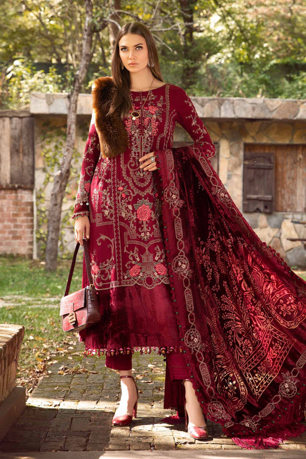 Deep Pink DL-1112 | Unstitched Linen | Maria.B.