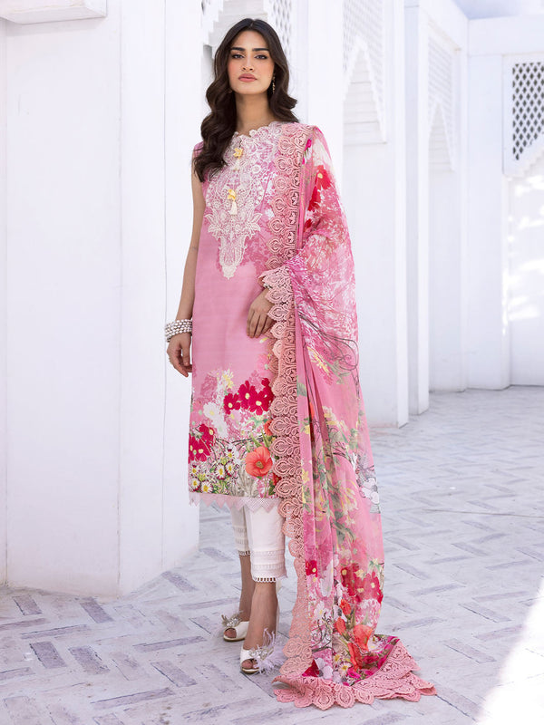 Coral Cove | Leya Unstitched Printed Lawn | Roheenaz