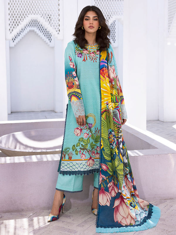 Parrot Paradise | Leya Unstitched Printed Lawn | Roheenaz