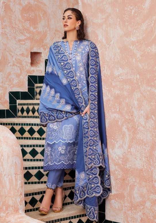Latifah | Moroccan Dream - Unstitched Sateen Shawl Collection by Mushq