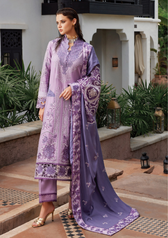Adilah | Moroccan Dream - Unstitched Sateen Shawl Collection by Mushq