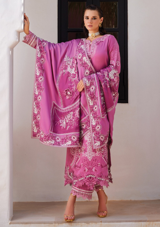 Aleah | Moroccan Dream - Unstitched Sateen Shawl Collection by Mushq