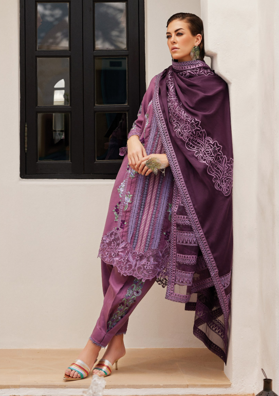 Nour | Moroccan Dream - Unstitched Sateen Shawl Collection by Mushq