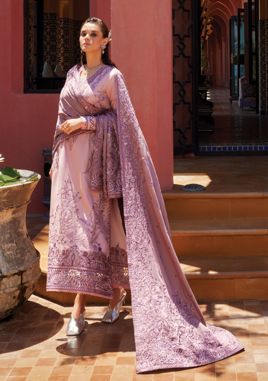 Safaa | Moroccan Dream - Unstitched Sateen Shawl Collection by Mushq