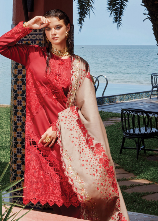 Naima | Moroccan Dream - Unstitched Sateen Shawl Collection by Mushq