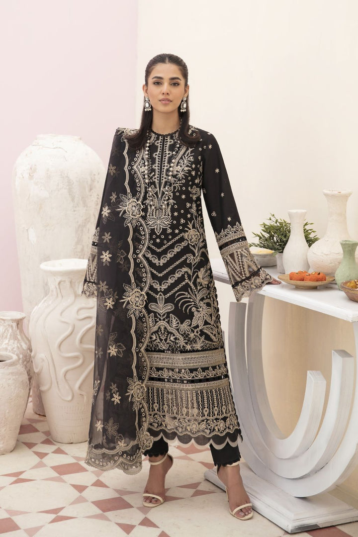  - Festive Collection Chickenkari Lawn by Afrozeh | Noir AL-23-V3-07 - portia fabrics