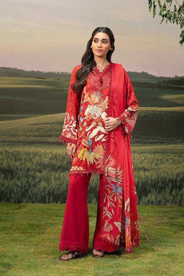 MB-PFUS25-05B I 3 Pc Unstitched Embroidered Arabic Lawn Suit I Maria.B.
