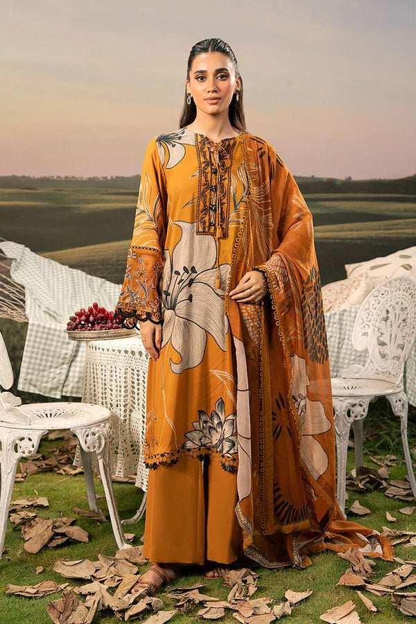 MB-PFUS25-08A I 3 Pc Unstitched Embroidered Arabic Lawn Suit I Maria.B.