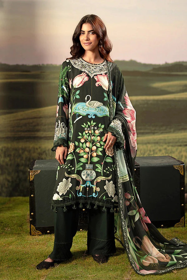 MB-PFUS25-04A I 3 Pc Unstitched Embroidered Arabic Lawn Suit I Maria.B.
