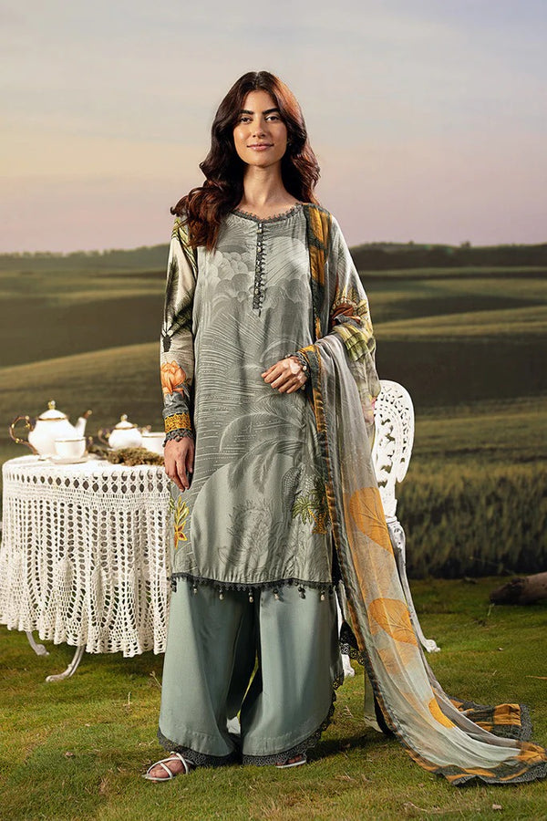 MB-PFUS25-06A I 3 Pc Unstitched Embroidered Arabic Lawn Suit I Maria.B.