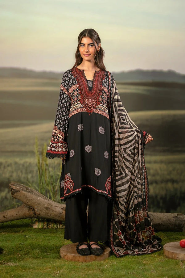 MB-PFUS25-09A I 3 Pc Unstitched Embroidered Arabic Lawn Suit I Maria.B.