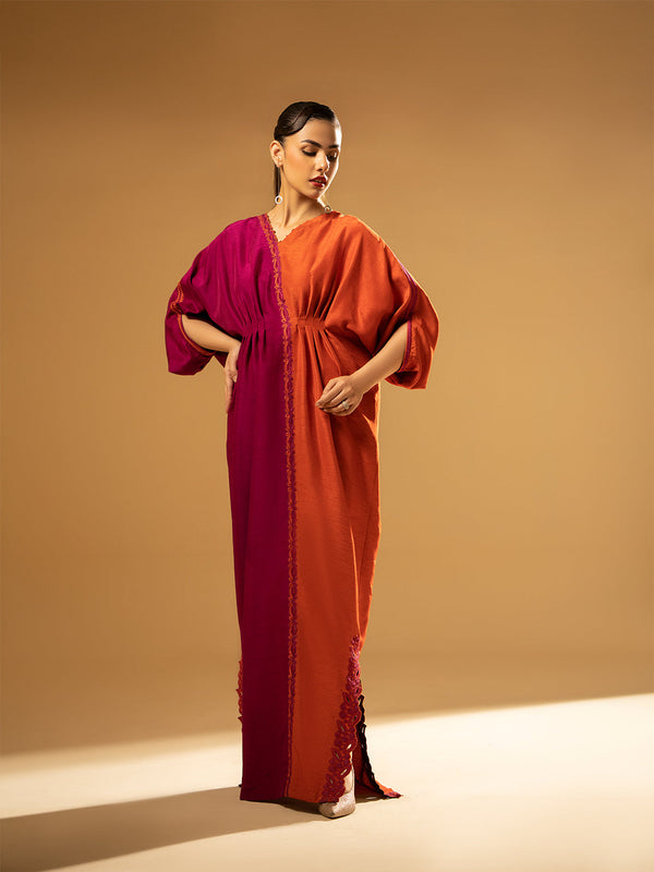 Split-Tone Kaftan | Silk Edit '23 | Fozia Khalid